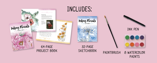Inking Florals Drawing Kit