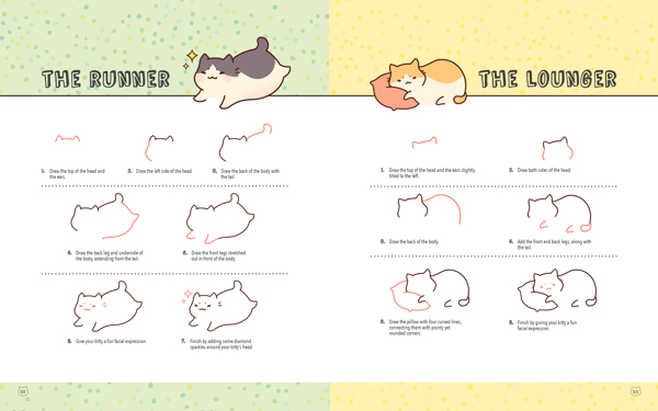 Draw & Color Kawaii Kitties Kit