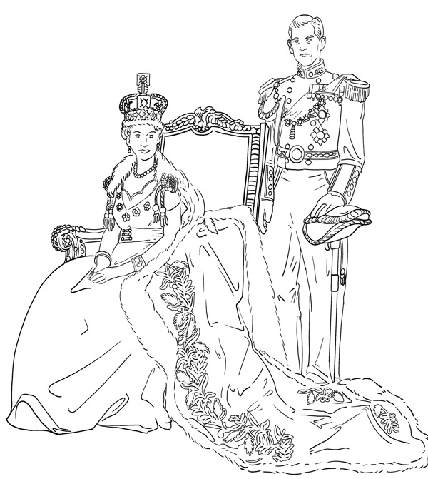 The Unofficial The Crown Coloring Book